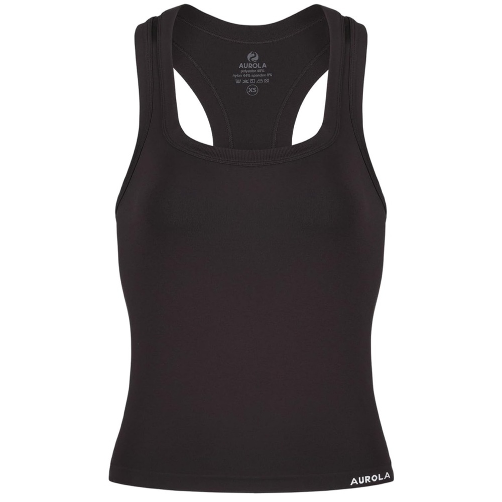 ONLY 1! AUROLA Women's Workout Racerback Tank Top SEAL BROWN MEDIUM M NEW